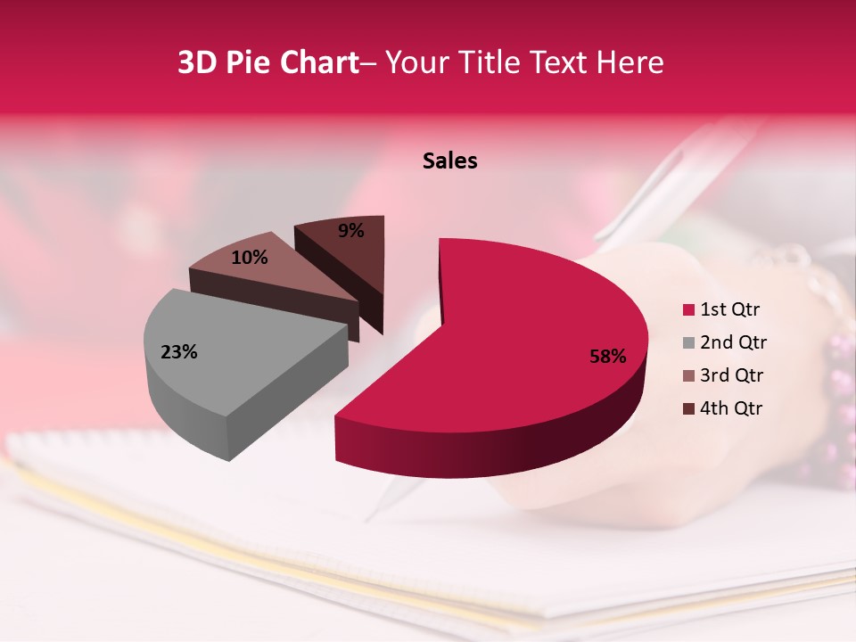 Writing Girl Diary PowerPoint Template