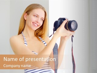 Slr Girl Camera PowerPoint Template