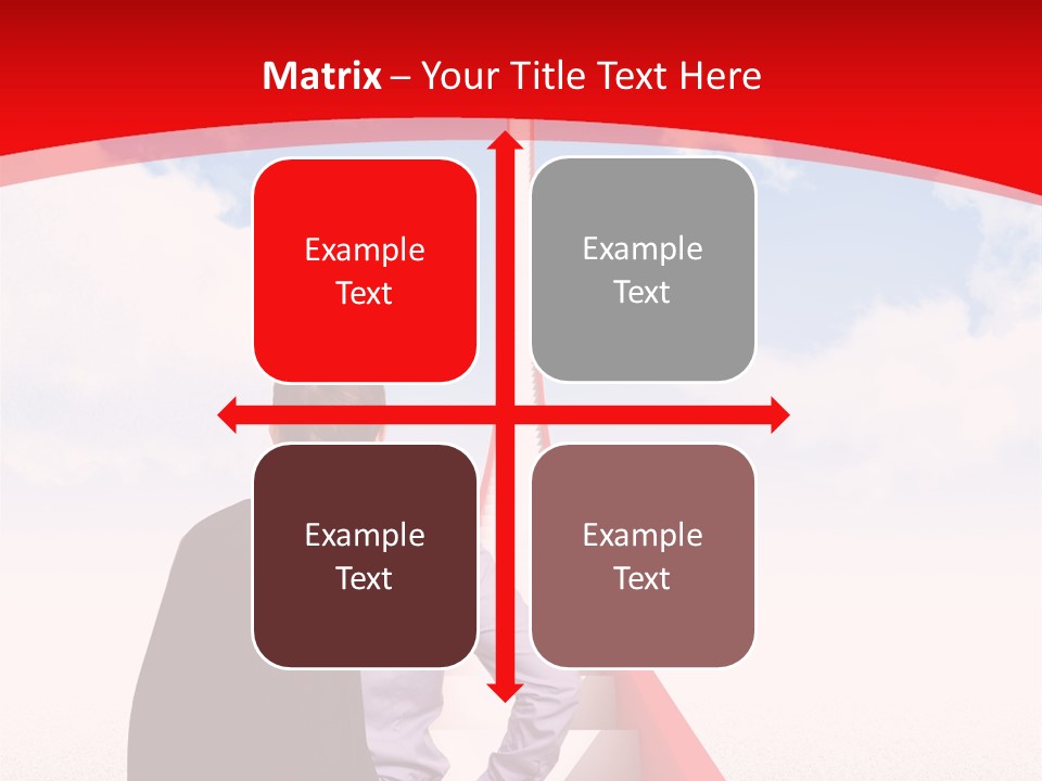 Clouds Worker Red PowerPoint Template