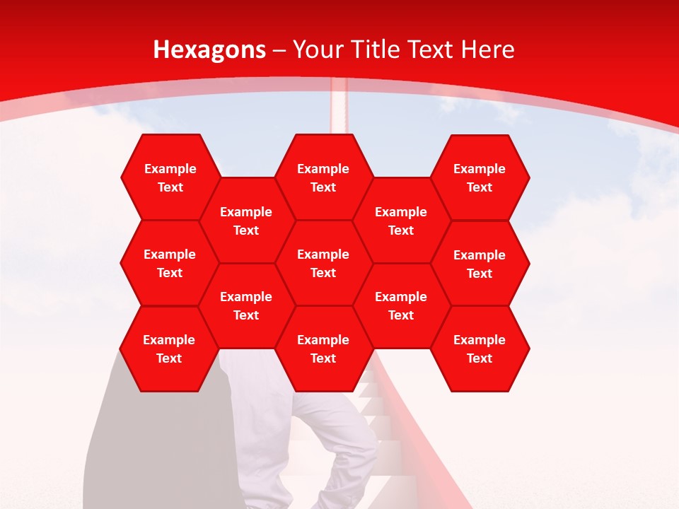 Clouds Worker Red PowerPoint Template