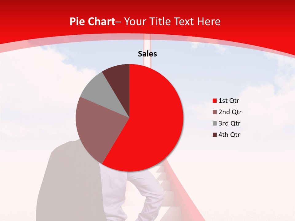 Clouds Worker Red PowerPoint Template