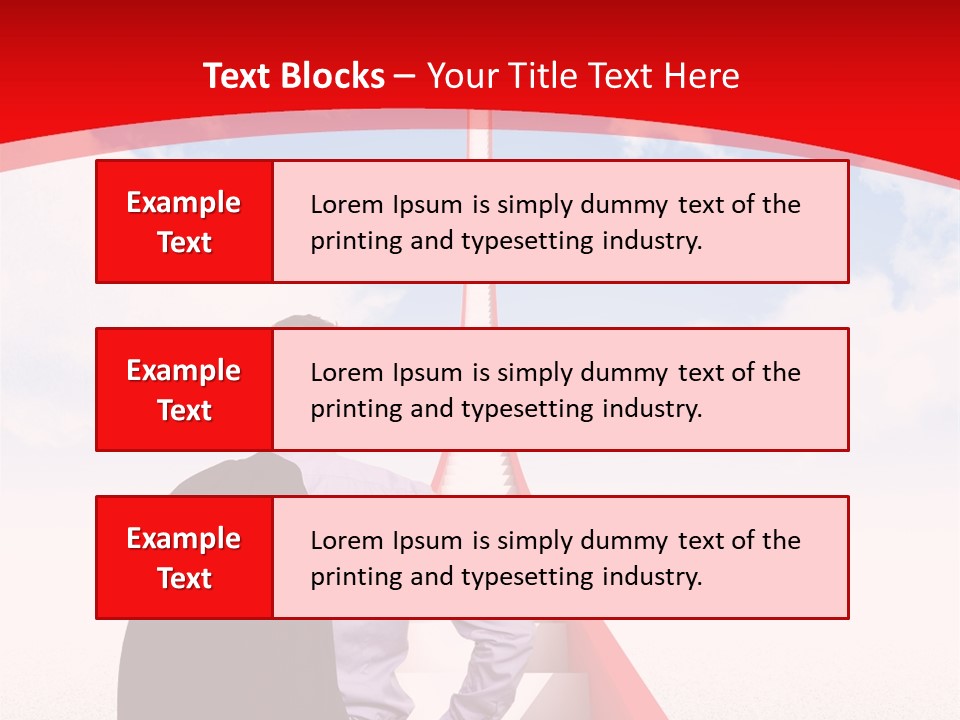 Clouds Worker Red PowerPoint Template