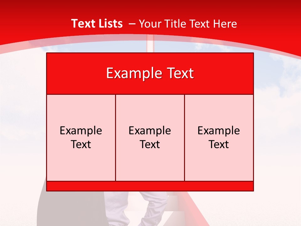 Clouds Worker Red PowerPoint Template
