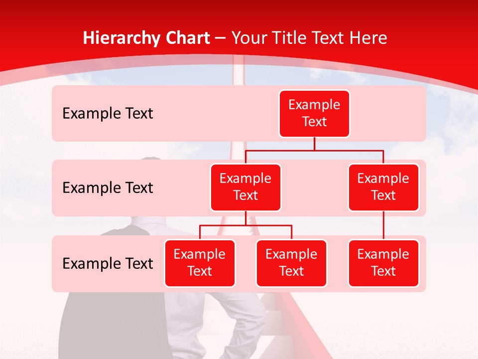 Clouds Worker Red PowerPoint Template