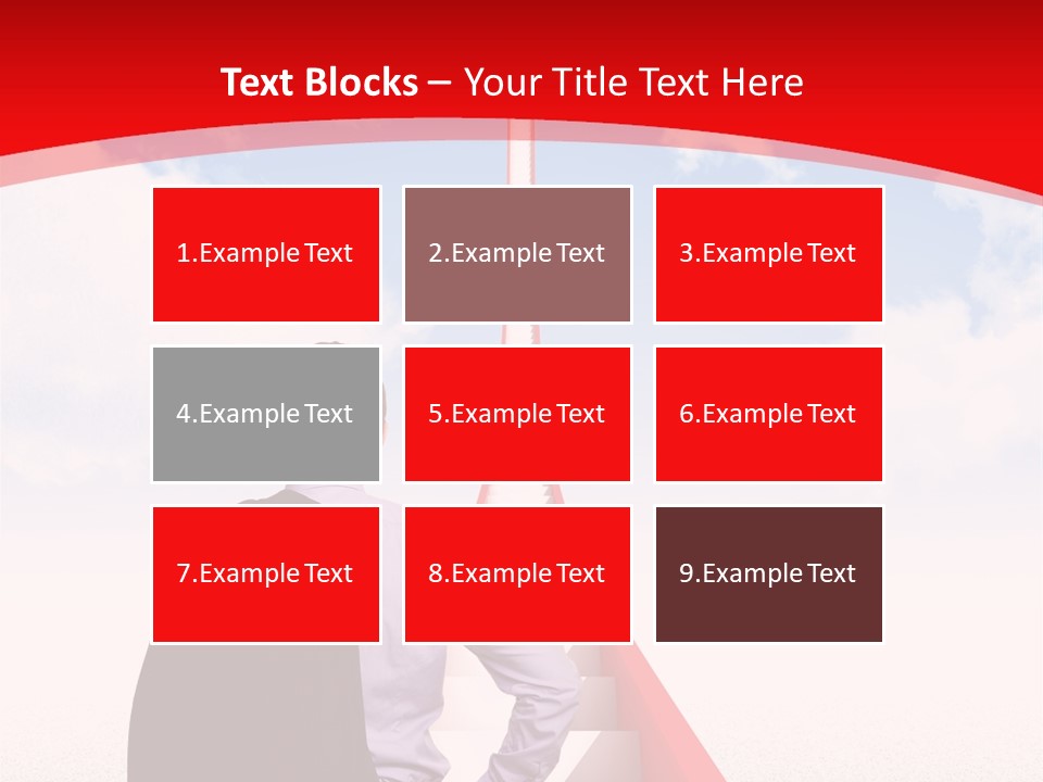 Clouds Worker Red PowerPoint Template