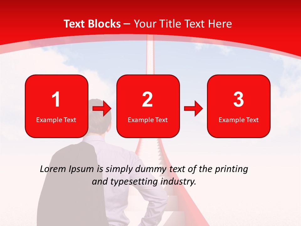 Clouds Worker Red PowerPoint Template
