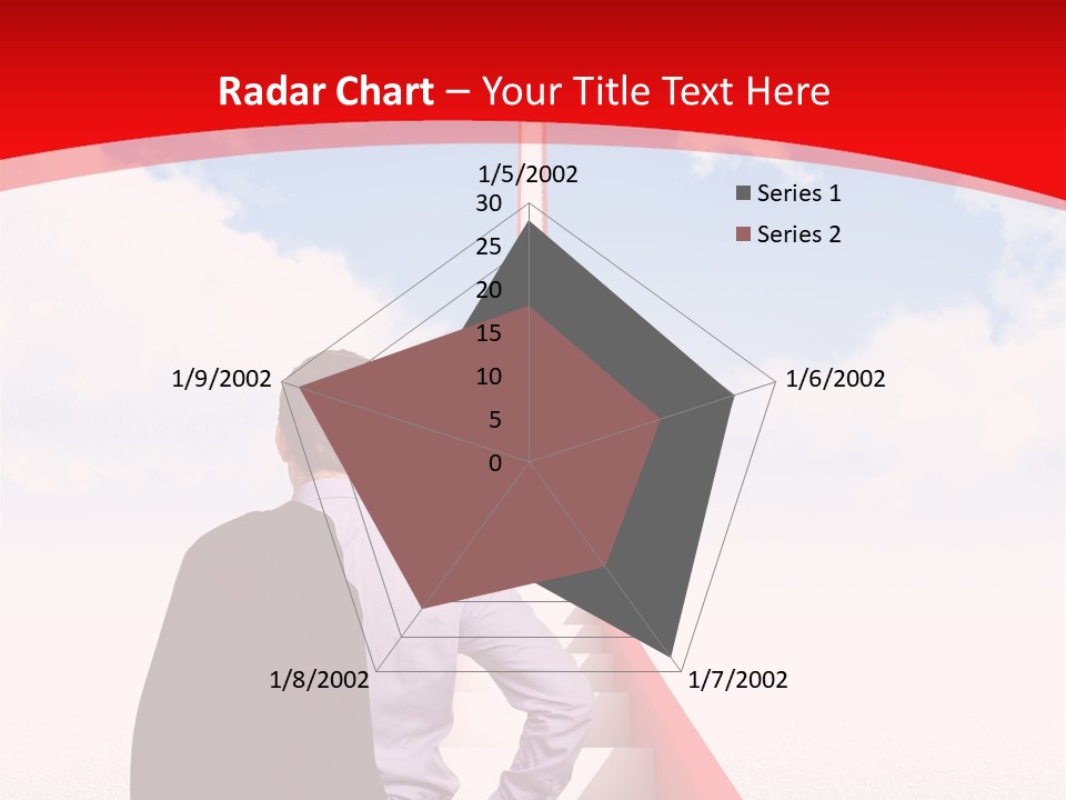Clouds Worker Red PowerPoint Template