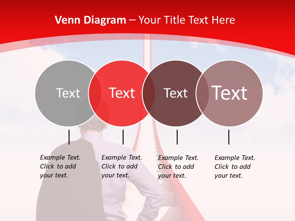 Clouds Worker Red PowerPoint Template