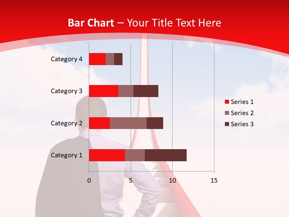 Clouds Worker Red PowerPoint Template