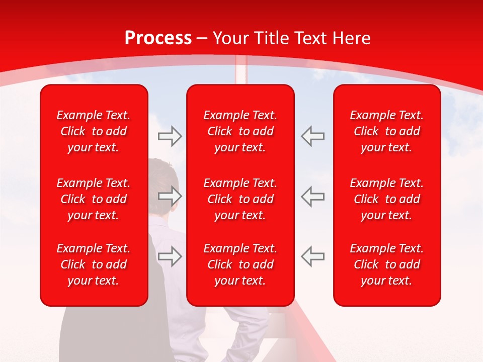 Clouds Worker Red PowerPoint Template
