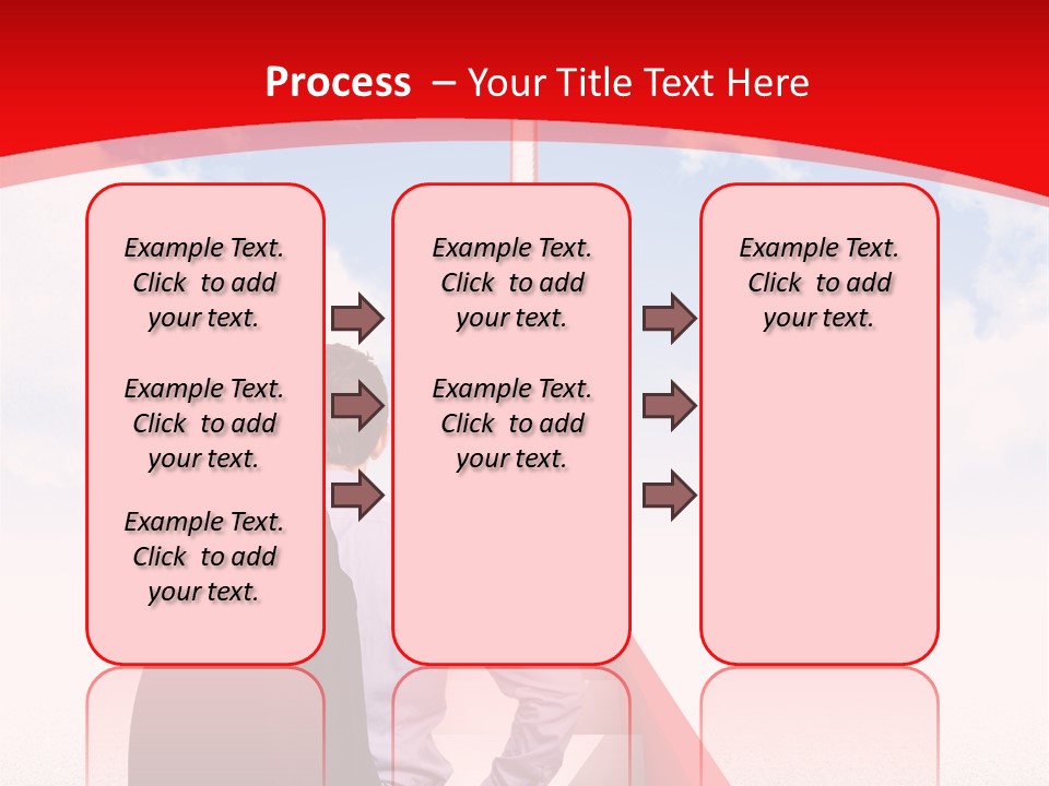 Clouds Worker Red PowerPoint Template