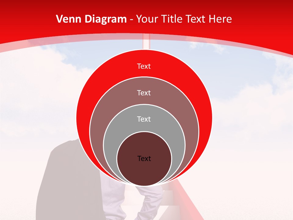 Clouds Worker Red PowerPoint Template