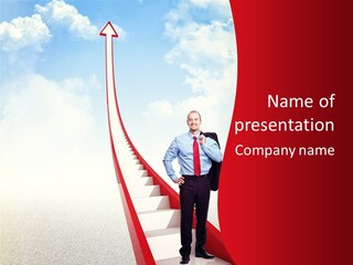 Standing Sky Leader PowerPoint Template