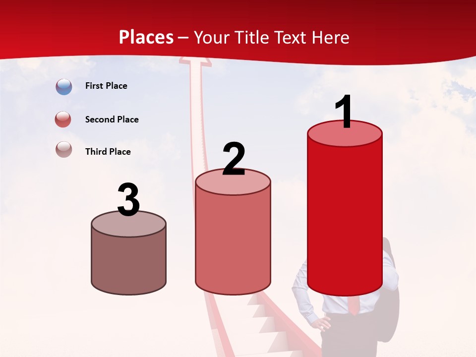 Standing Sky Leader PowerPoint Template