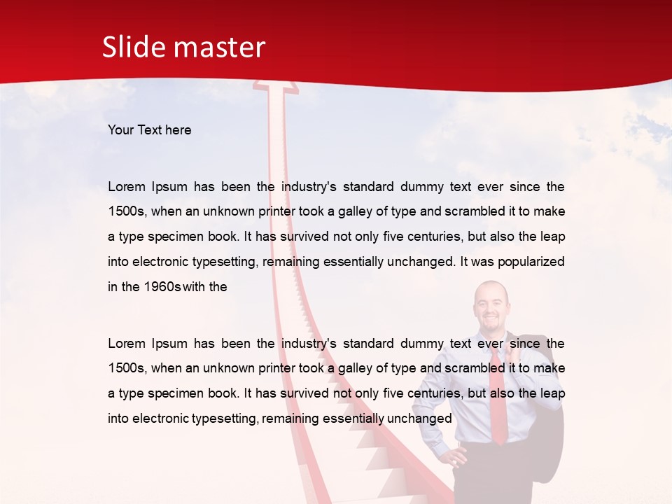 Standing Sky Leader PowerPoint Template