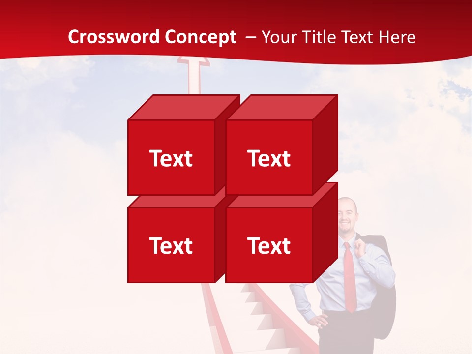 Standing Sky Leader PowerPoint Template