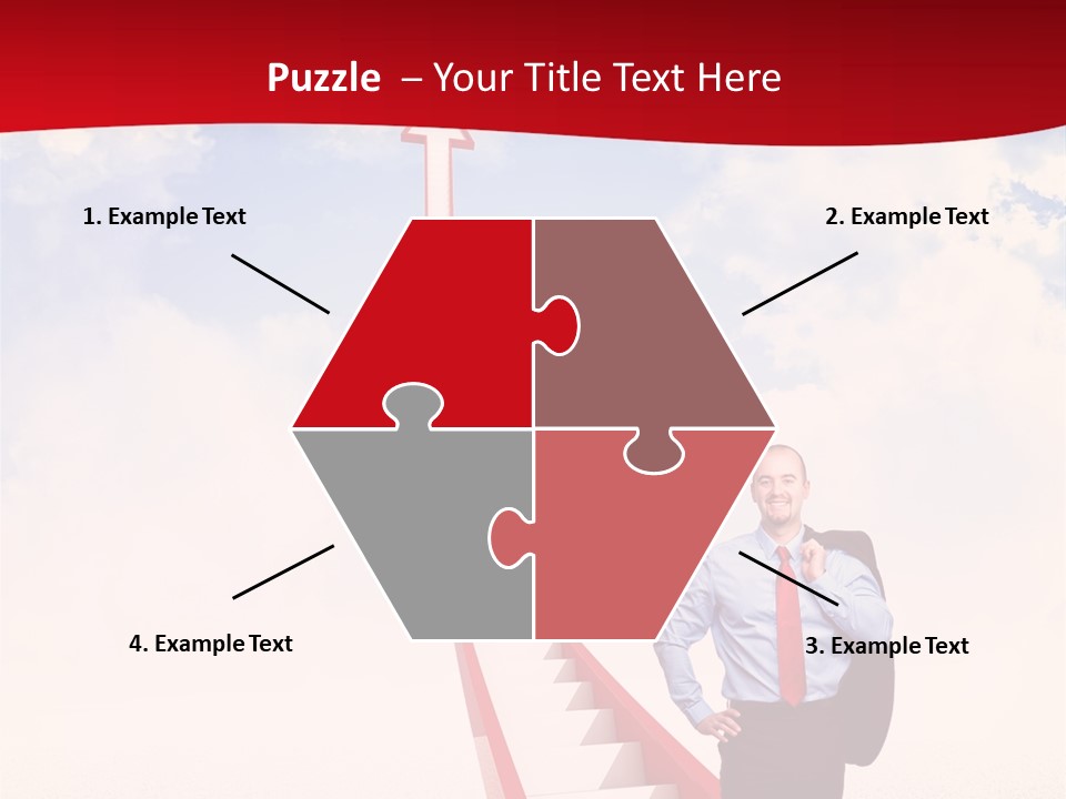 Standing Sky Leader PowerPoint Template