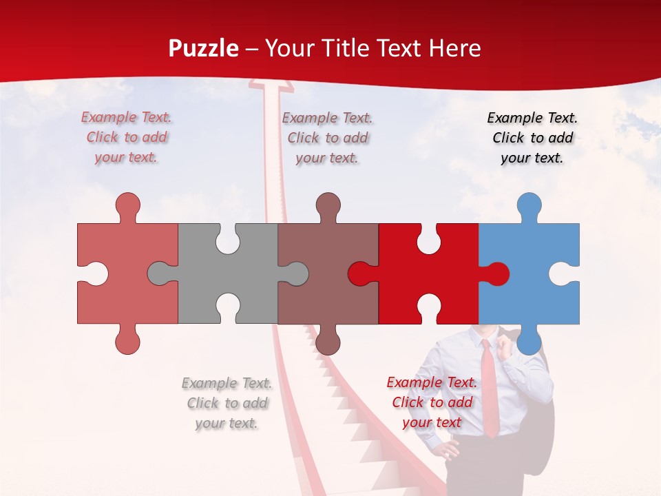 Standing Sky Leader PowerPoint Template