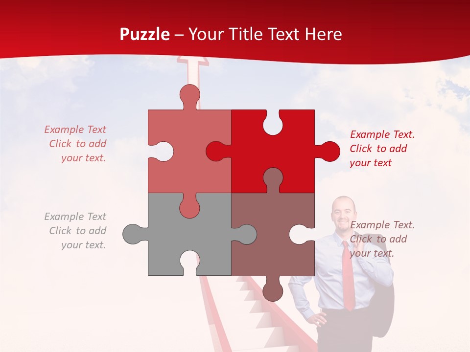 Standing Sky Leader PowerPoint Template