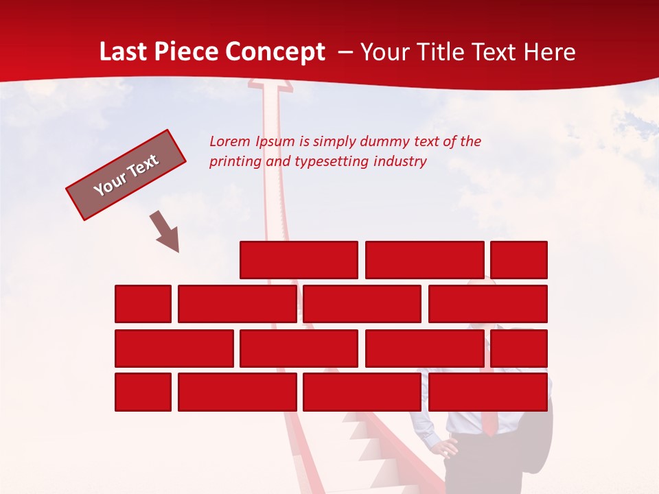 Standing Sky Leader PowerPoint Template