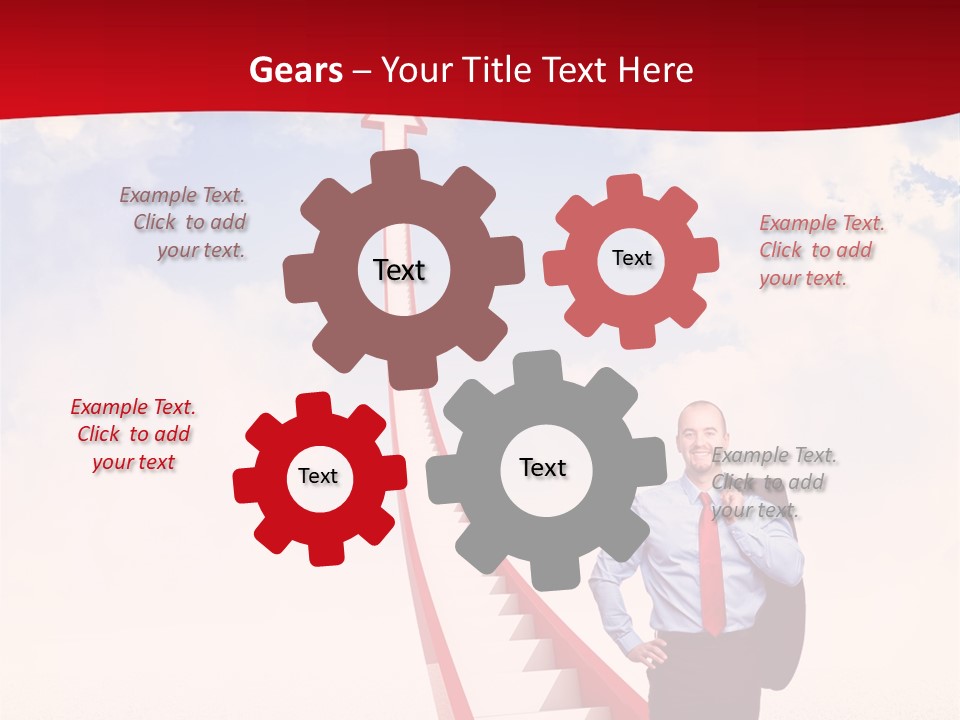 Standing Sky Leader PowerPoint Template