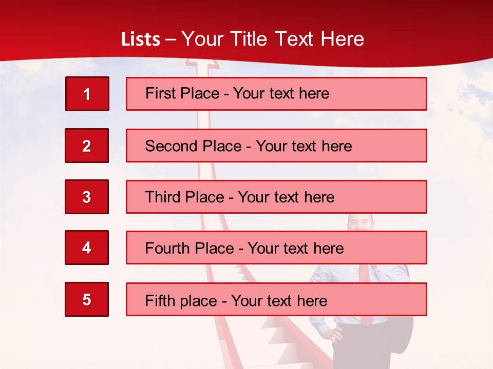 Standing Sky Leader PowerPoint Template