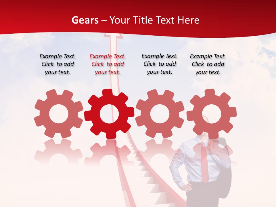 Standing Sky Leader PowerPoint Template