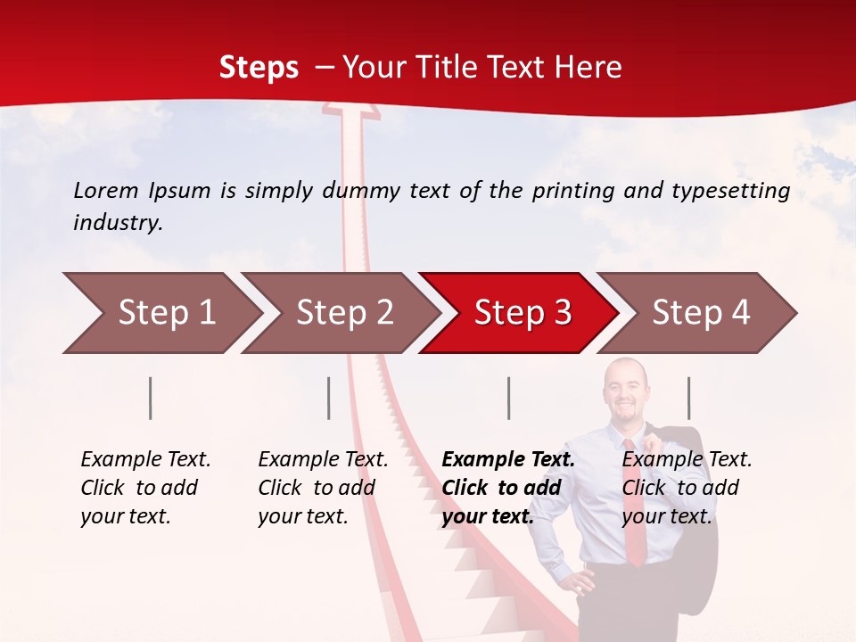 Standing Sky Leader PowerPoint Template
