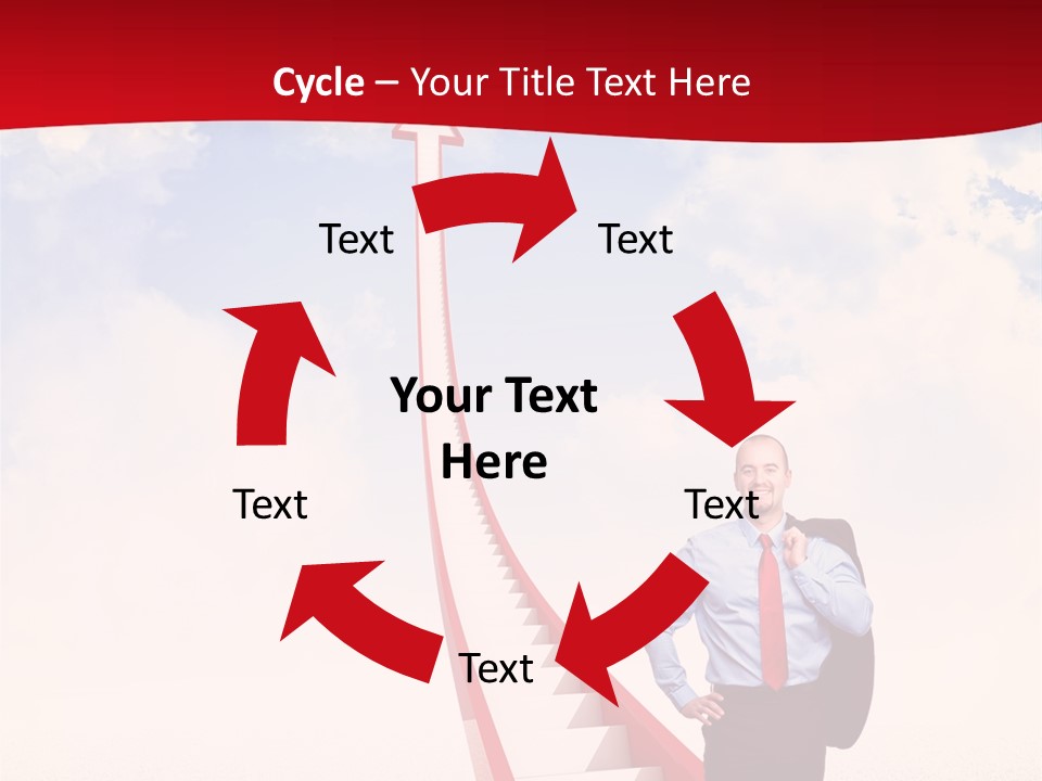 Standing Sky Leader PowerPoint Template