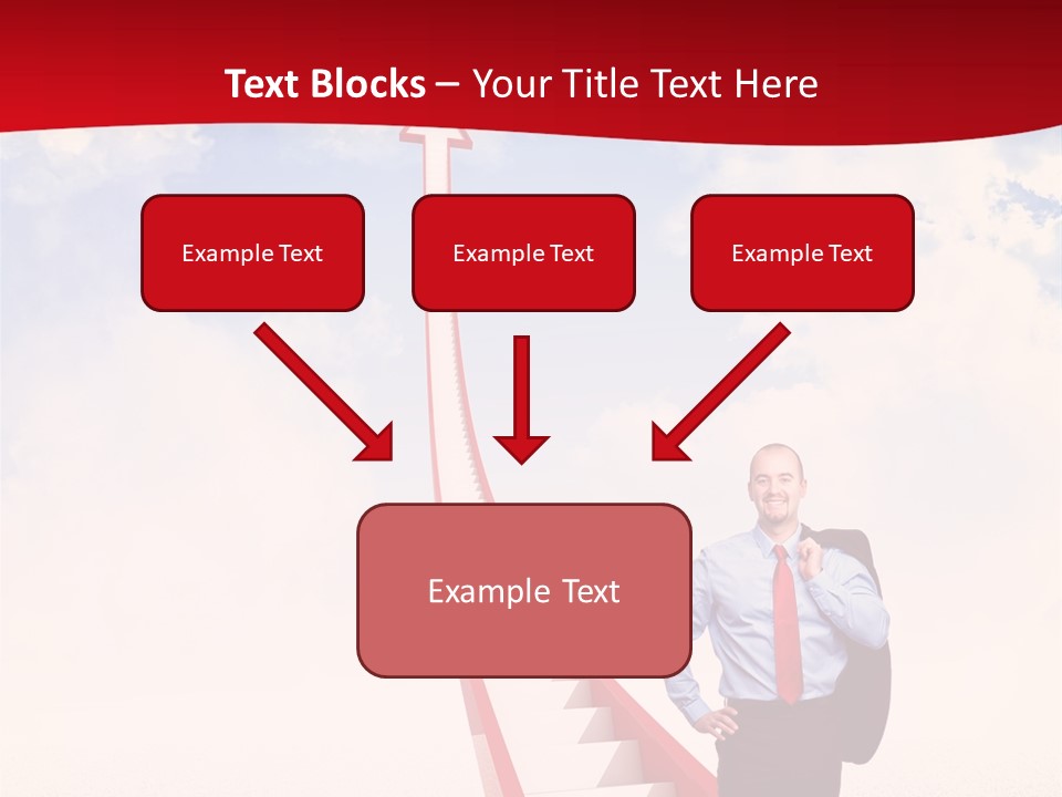 Standing Sky Leader PowerPoint Template