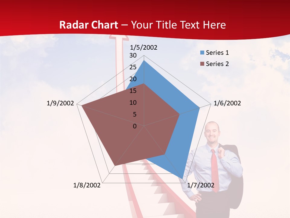 Standing Sky Leader PowerPoint Template