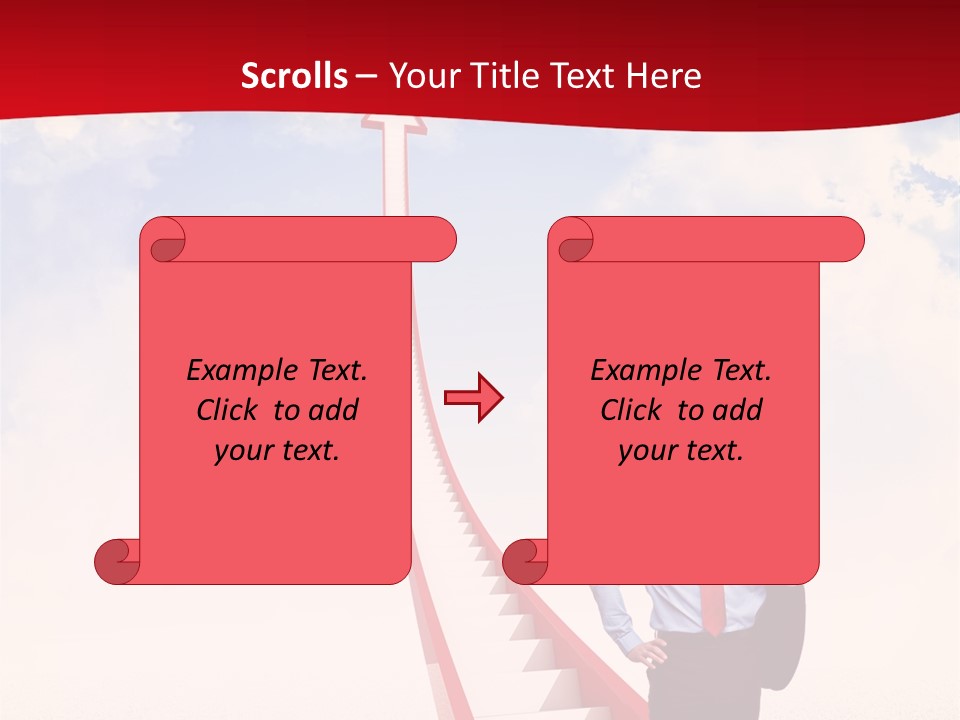 Standing Sky Leader PowerPoint Template