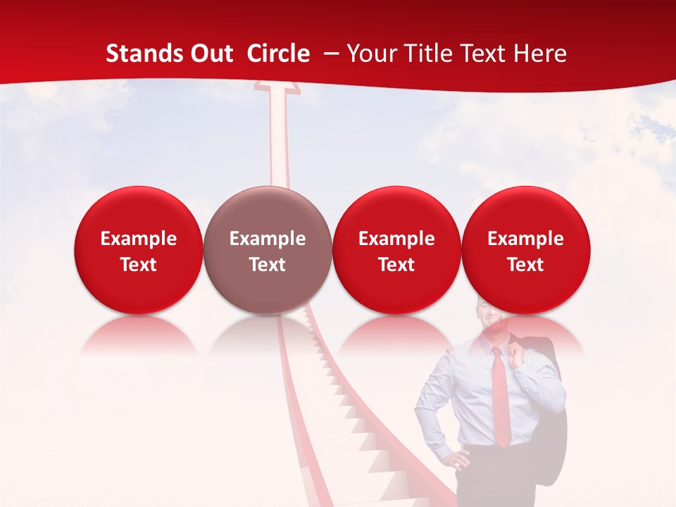 Standing Sky Leader PowerPoint Template