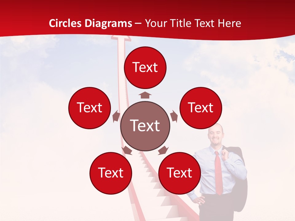 Standing Sky Leader PowerPoint Template