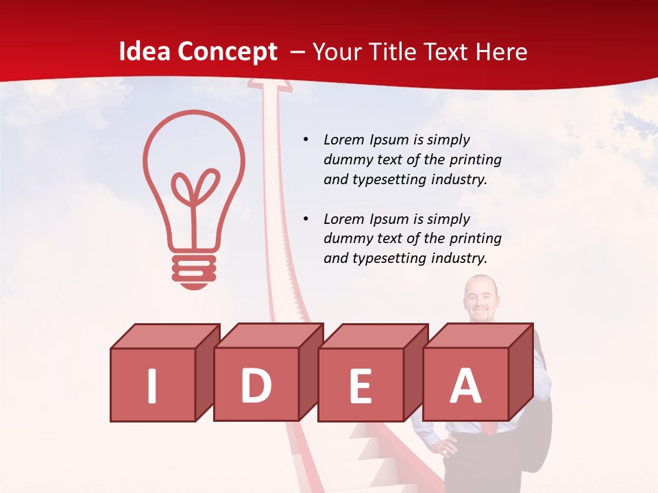 Standing Sky Leader PowerPoint Template