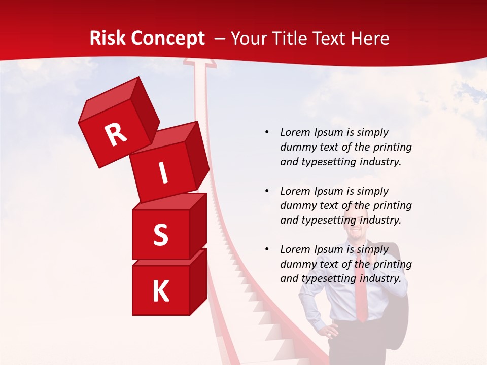 Standing Sky Leader PowerPoint Template