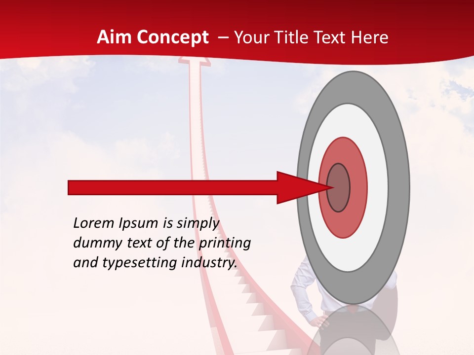 Standing Sky Leader PowerPoint Template