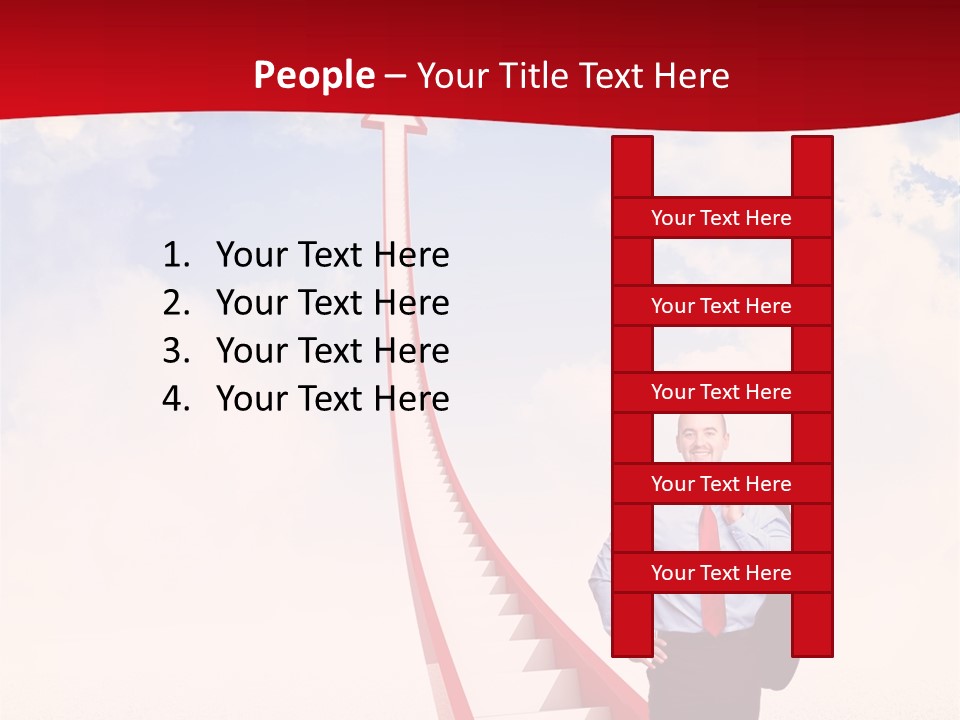 Standing Sky Leader PowerPoint Template
