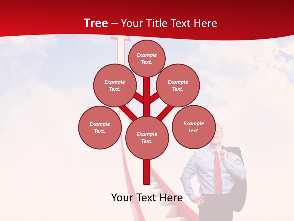 Standing Sky Leader PowerPoint Template