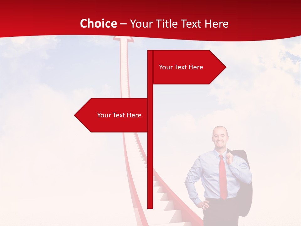 Standing Sky Leader PowerPoint Template