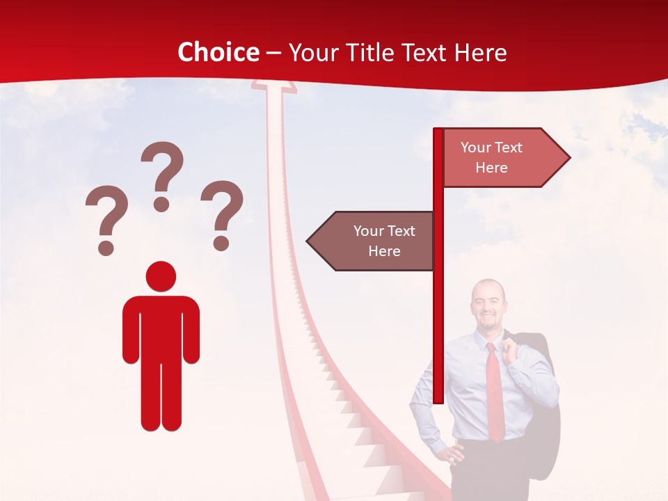 Standing Sky Leader PowerPoint Template