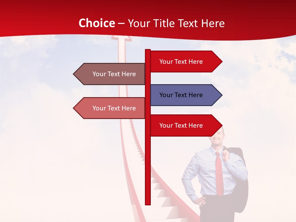 Standing Sky Leader PowerPoint Template