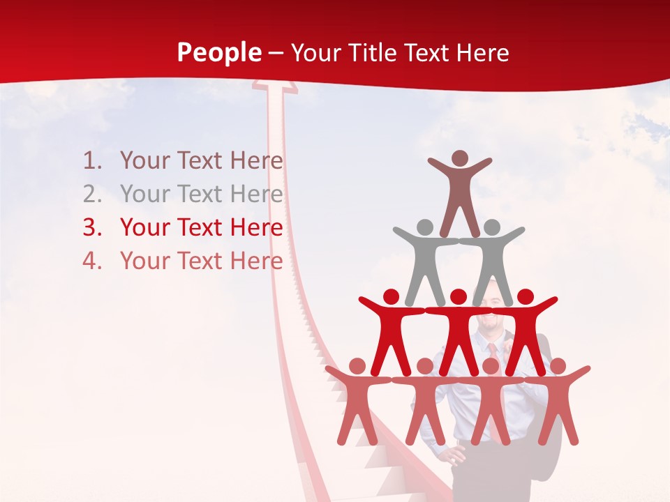 Standing Sky Leader PowerPoint Template