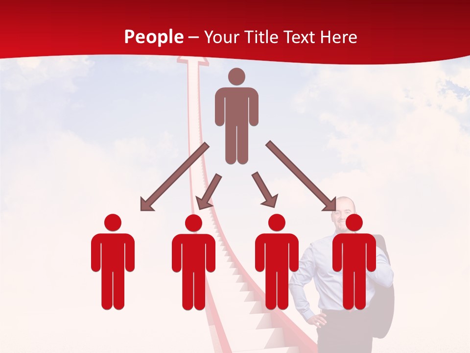 Standing Sky Leader PowerPoint Template