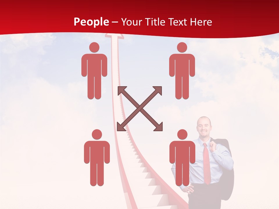 Standing Sky Leader PowerPoint Template