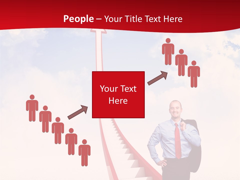 Standing Sky Leader PowerPoint Template