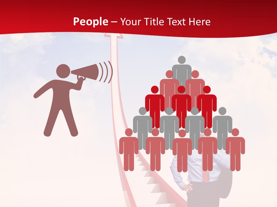 Standing Sky Leader PowerPoint Template