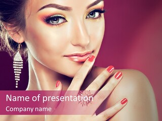 Finger Curl Cute PowerPoint Template