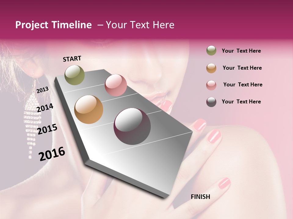 Finger Curl Cute PowerPoint Template