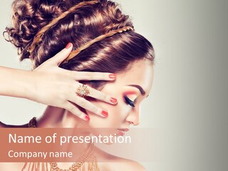 Skincare Glamour Female PowerPoint Template
